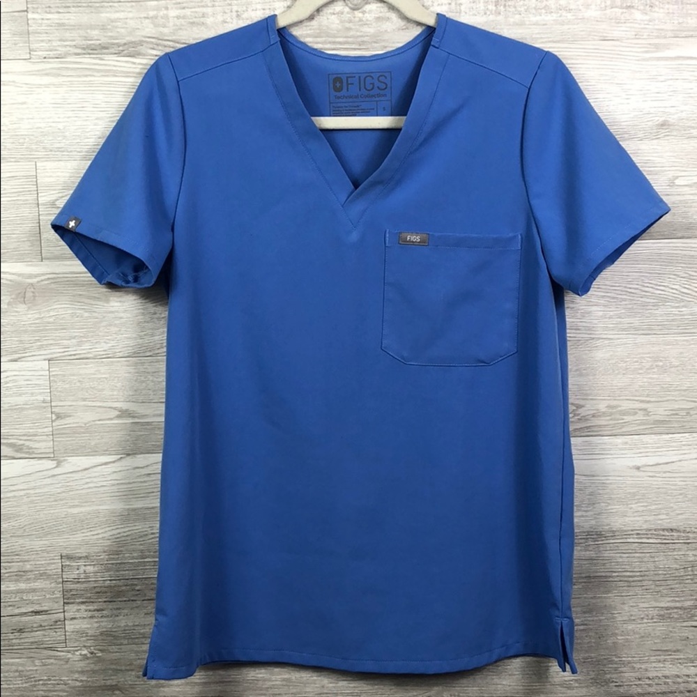 Figs Scrubs Technical Ciel Blue Small Top Catarina
